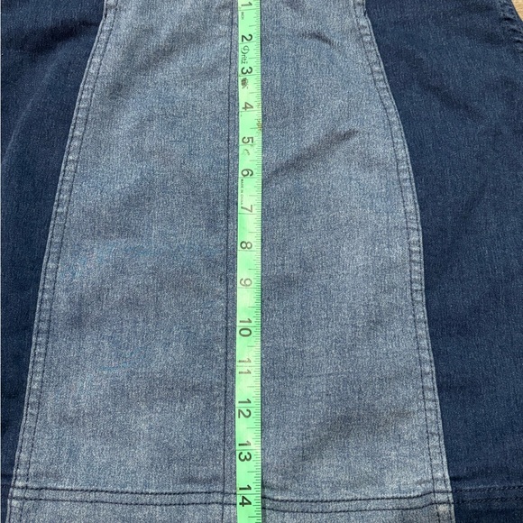 ⭐️EUC⭐️Free People Modern Femme Color Block Denim Mini Skirt! Size 6 - Picture 8 of 9